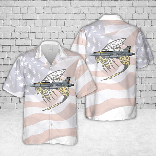 Navy Hawaiian Shirt, Us Navy Vaq-138 Yellowjackets Ea-18G Growler Hawaiian Shirt, Navy Shirts Mens