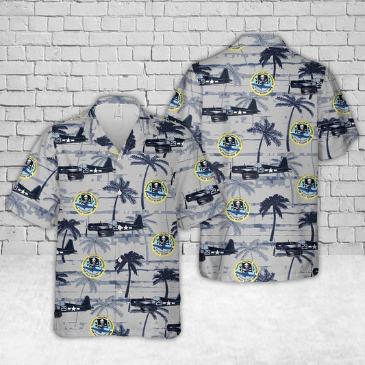 Navy Hawaiian Shirt, Us Navy Vf-17 Jolly Rogers F4U In Wwii Hawaiian Shirt, Navy Shirts Mens