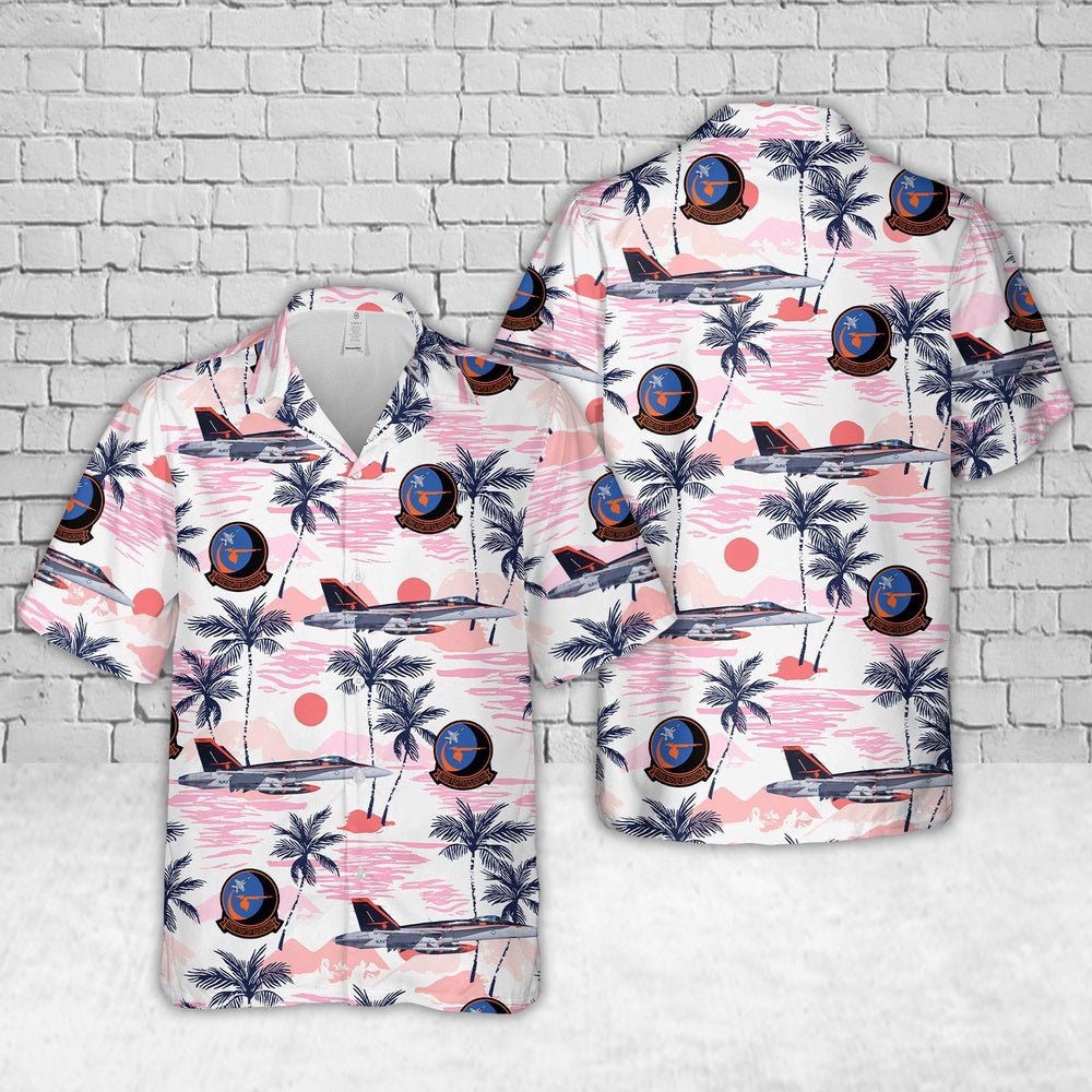 Navy Hawaiian Shirt, Us Navy Vfa-94 Mighty Shrikes Fa-18F Super Hornet Hawaiian Shirt, Navy Shirts Mens