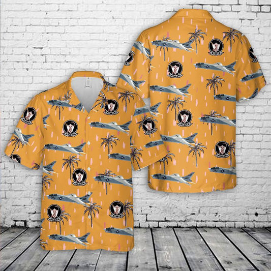 Navy Hawaiian Shirt, Us Navy Vought F-8 Crusader Of Vf-24 Hawaiian Shirt, Navy Shirts Mens