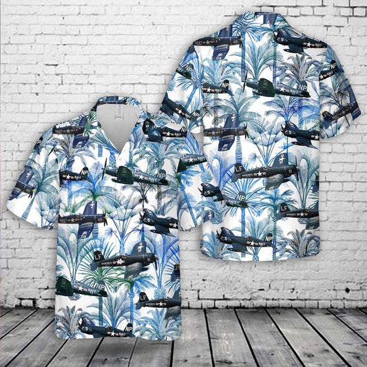 Navy Hawaiian Shirt, Us Navy Vought F4U Corsair Hawaiian Shirt, Navy Shirts Mens