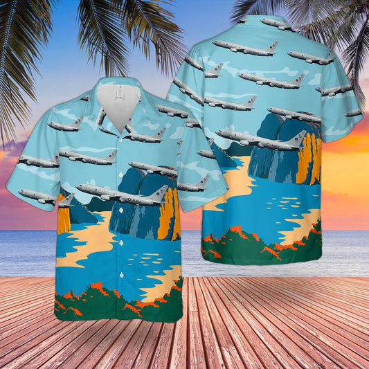 Navy Hawaiian Shirt, Us Navy Vp-4 The Skinny Dragons P-8A Hawaiian Shirt, Navy Shirts Mens