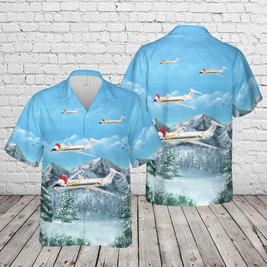 Navy Hawaiian Shirt, Us Navy Vr-52 Taskmasters C-9B Skytrain Ii Christmas Hawaiian Shirt, Navy Shirts Mens