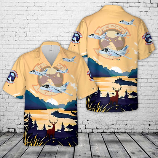 Navy Hawaiian Shirt, Us Navy Vs-35 Lockheed S-3B Viking Hawaiian Shirt, Navy Shirts Mens