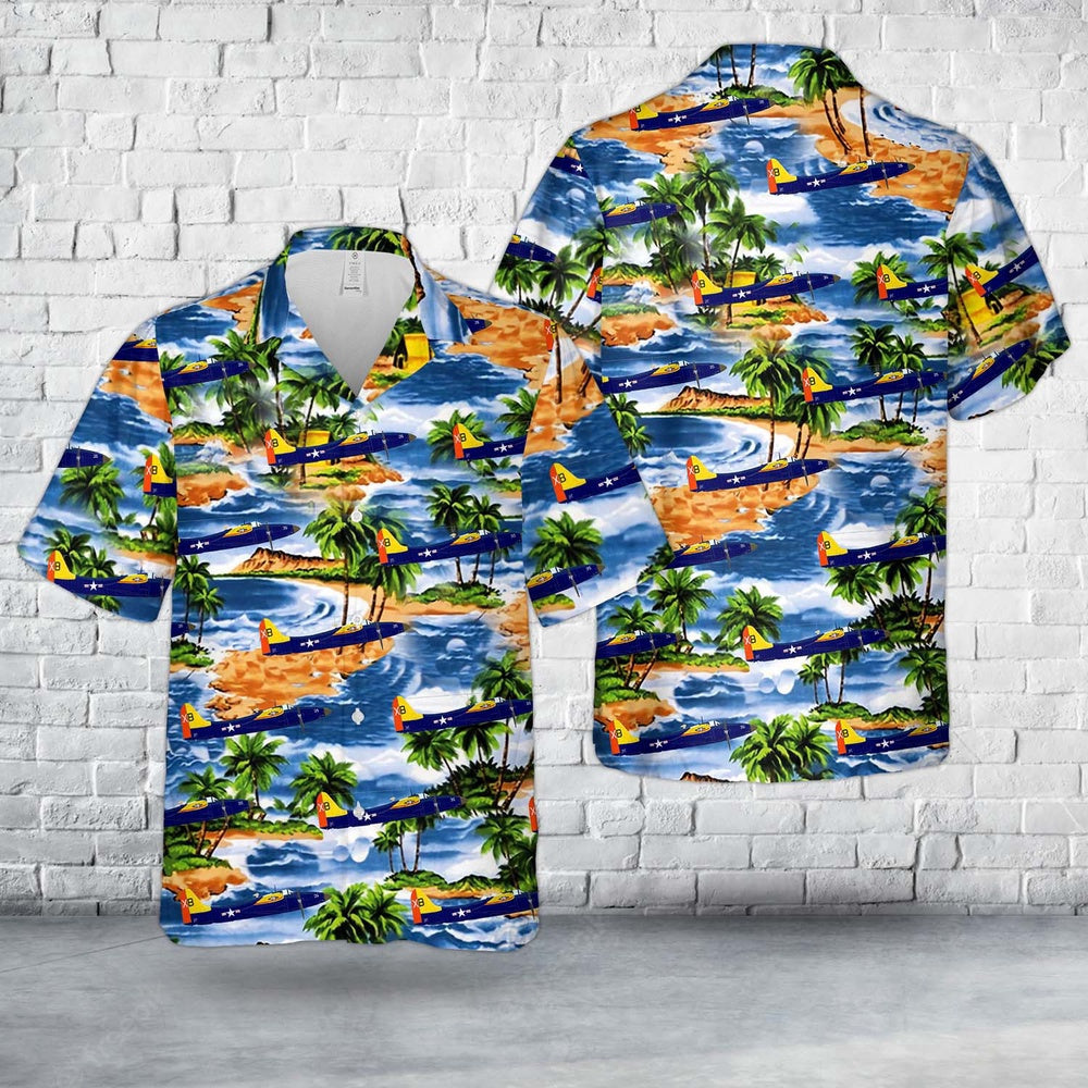 Navy Hawaiian Shirt, Us Navy Vx-2 Grumman F7F-2N Tigercat Hawaiian Shirt, Navy Shirts Mens