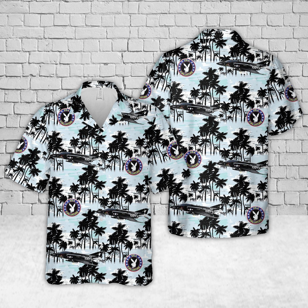 Navy Hawaiian Shirt, Us Navy Vx-4, Air Test And Evaluation Squadron Four, F-4J Phantom Hawaiian Shirt, Navy Shirts Mens