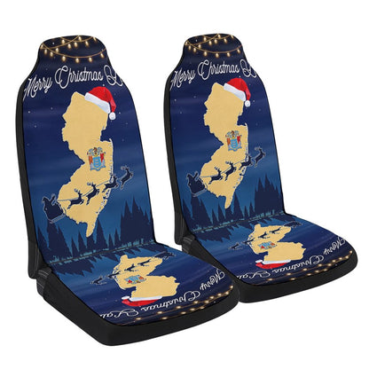New Jersey Merry Christmas You all Cars Seat Cover, Christmas Car Seat Covers, Car Decor Gift