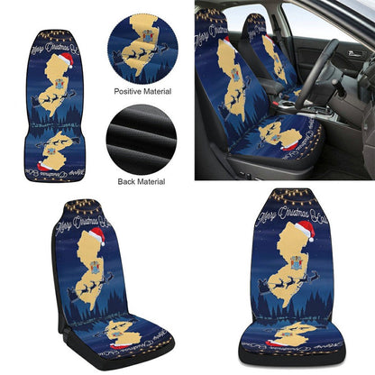 New Jersey Merry Christmas You all Cars Seat Cover, Christmas Car Seat Covers, Car Decor Gift