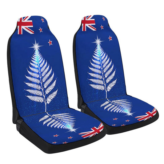 New Zealand Silver Fern Christmas Tree Cars Seat Cover, Christmas Car Seat Covers, Car Decor Gift