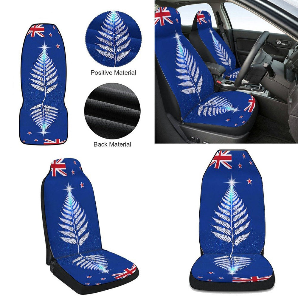 New Zealand Silver Fern Christmas Tree Cars Seat Cover, Christmas Car Seat Covers, Car Decor Gift