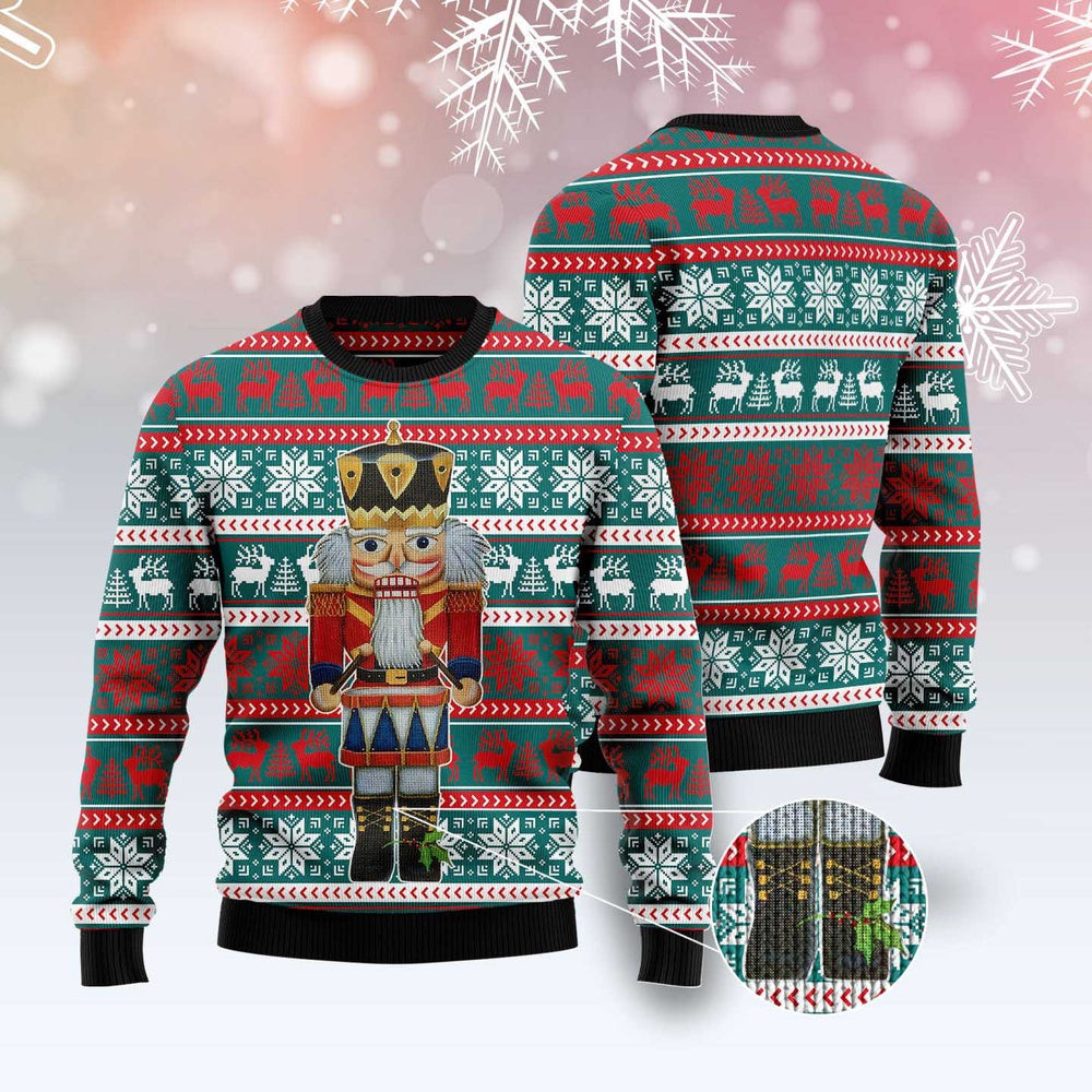 Nutcracker And Drum Ugly Christmas Sweater, Funny Xmas Sweater, Sweater Xmas