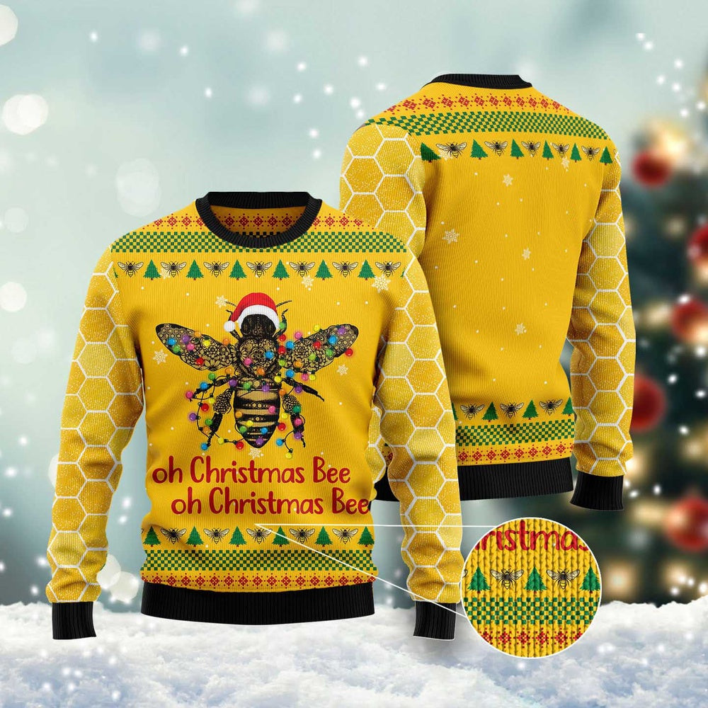 Oh Christmas Bee Ugly Christmas Sweater, Funny Xmas Sweater, Sweater Xmas