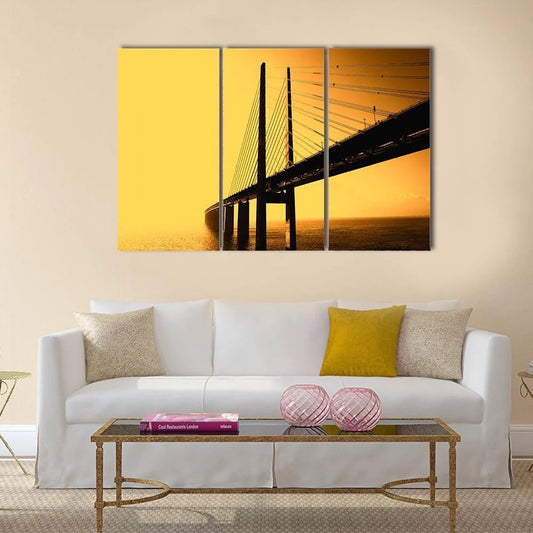 Oresund Bridge Canvas Wall Art Decor