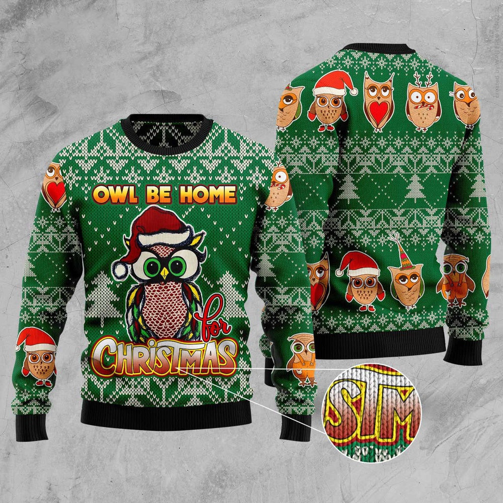 Owl Be Home For Christmas Ugly Christmas Sweater, Funny Xmas Sweater, Sweater Xmas