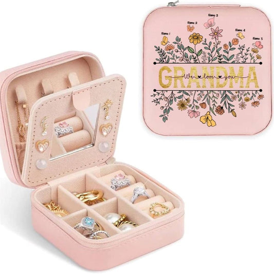 Personalised Grandma We Love You Jewelry Box, Gift For Mother's Day, Mother's Day Jewelry Case