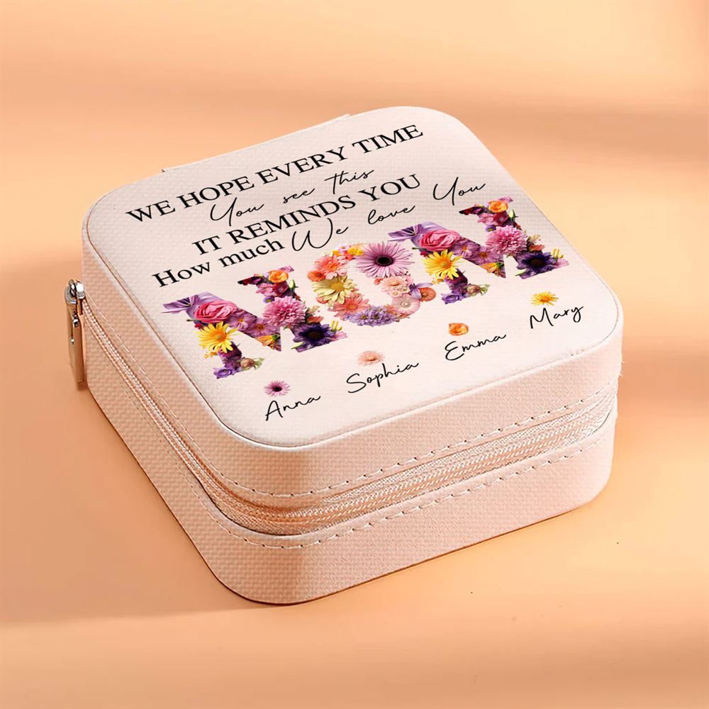 Personalised Mom How Much We Love You Jewelry Box, Gift For Mother's Day, Mother's Day Jewelry Case