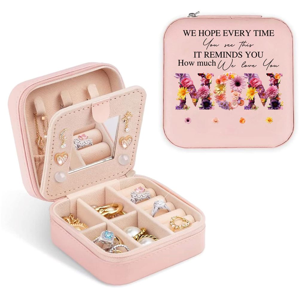Personalised Mom How Much We Love You Jewelry Box, Gift For Mother's Day, Mother's Day Jewelry Case