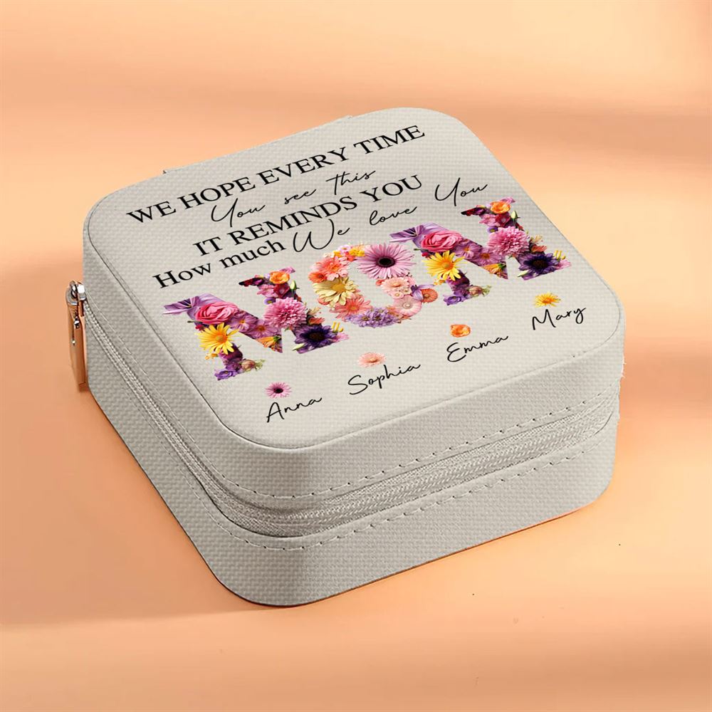 Personalised Mom How Much We Love You Jewelry Box, Gift For Mother's Day, Mother's Day Jewelry Case
