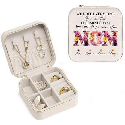 Personalised Mom How Much We Love You Jewelry Box, Gift For Mother's Day, Mother's Day Jewelry Case