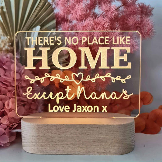 Personalised Mothers Day Gift Light, Except Nana's 3D Led Light Wooden Base, Mother's Day Led Light, Gift For Mom, Anniversary Gift