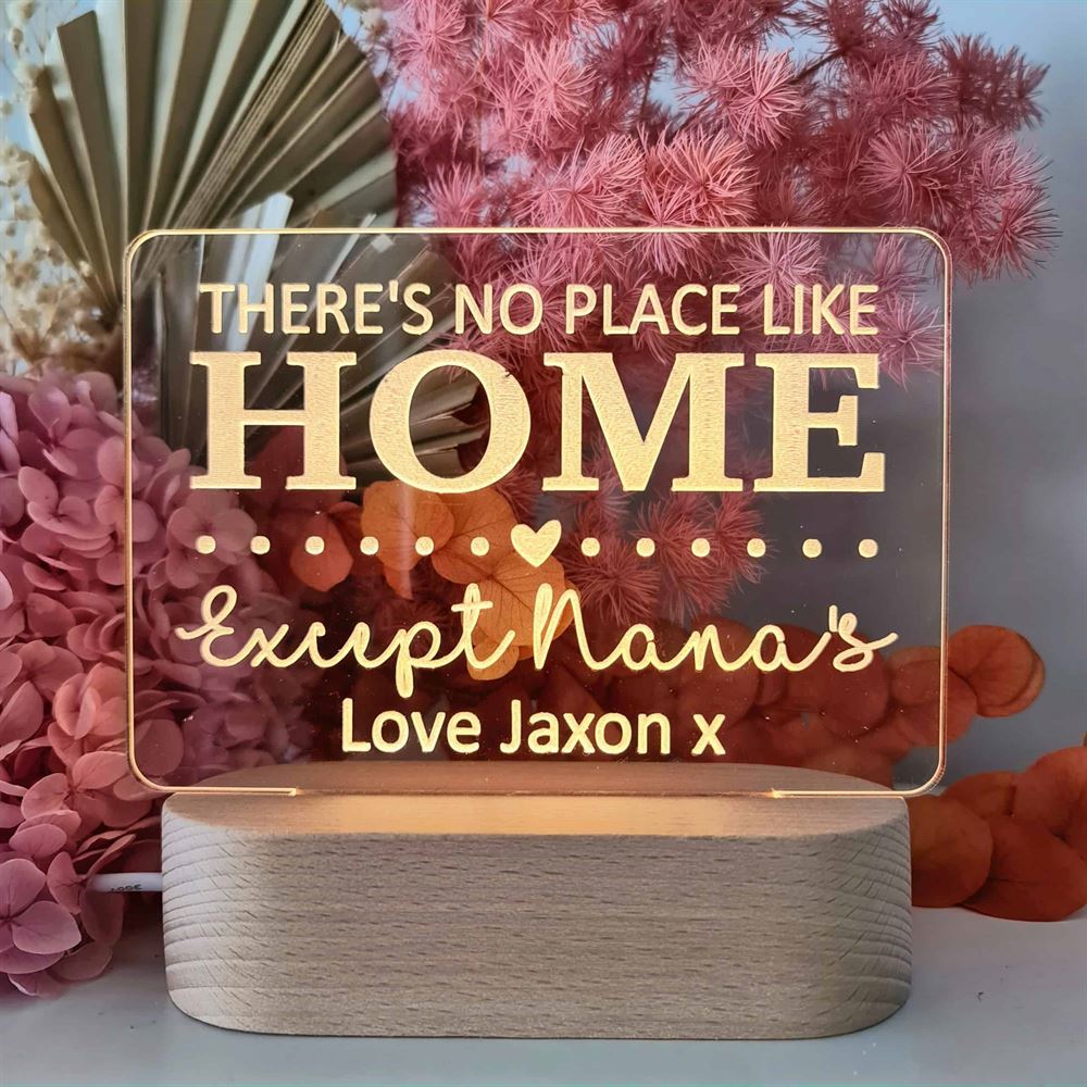 Personalised Mothers Day Gift Light, Except Nana's 3D Led Light Wooden Base, Mother's Day Led Light, Gift For Mom, Anniversary Gift