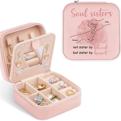 Personalised Soul Sisters By Heart Jewelry Box, Gift For Mother's Day, Mother's Day Jewelry Case