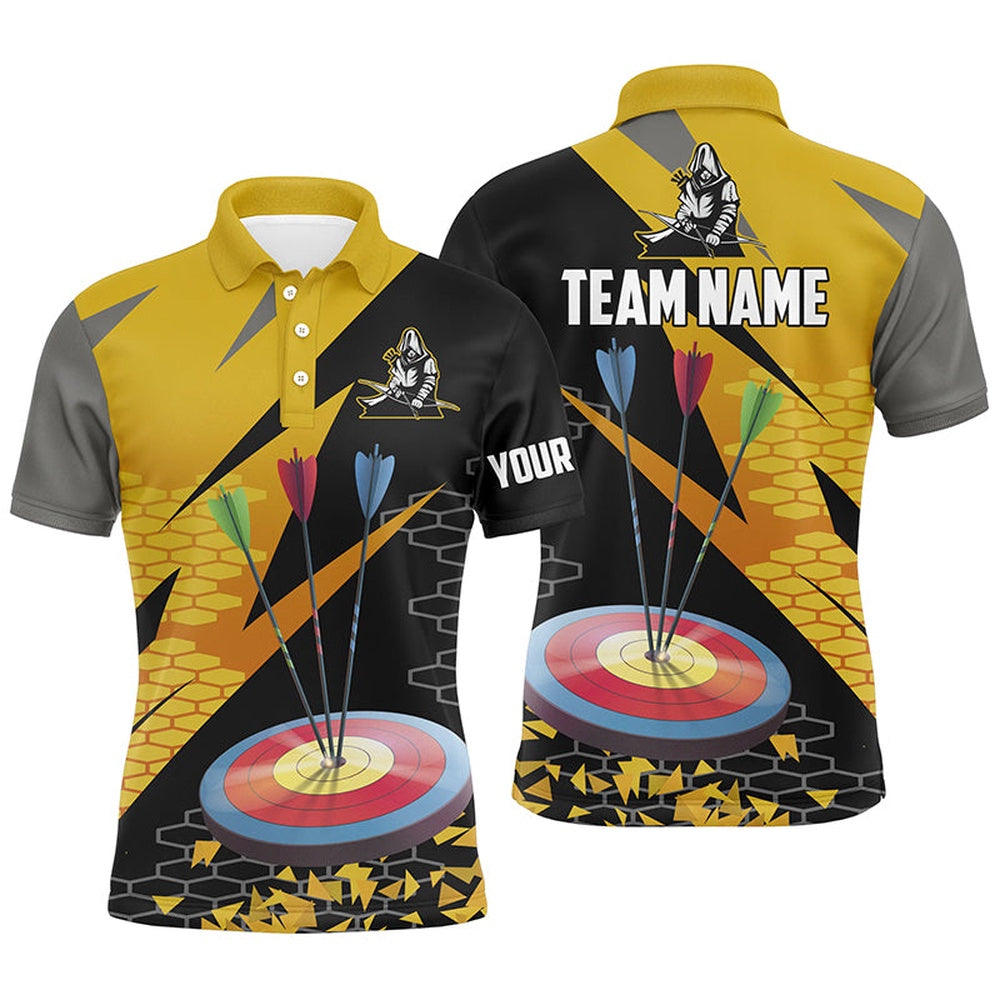 Personalized Archery Arrows Polo Shirts For Men Custom Hunting Bow Archery Jerseys Shirts, Archery Team Shirts, Custom Archery Shirts