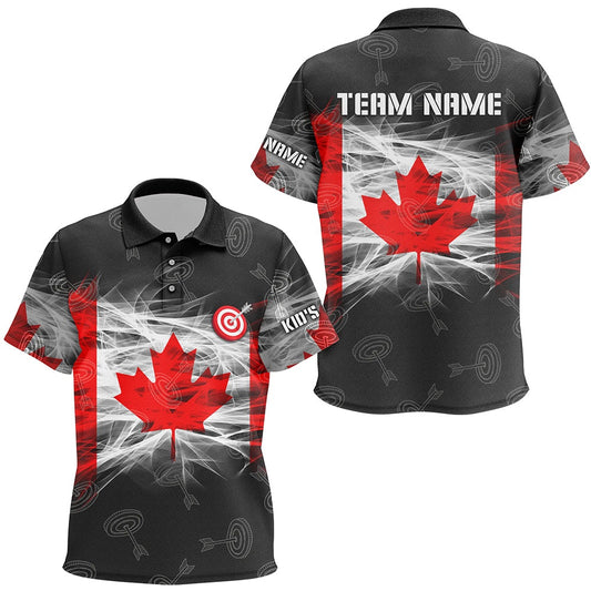 Personalized Archery Canada Flag Polo Shirts Custom Canadian Archery Shirts For Patriot, Archery Team Shirts, Custom Archery Shirts