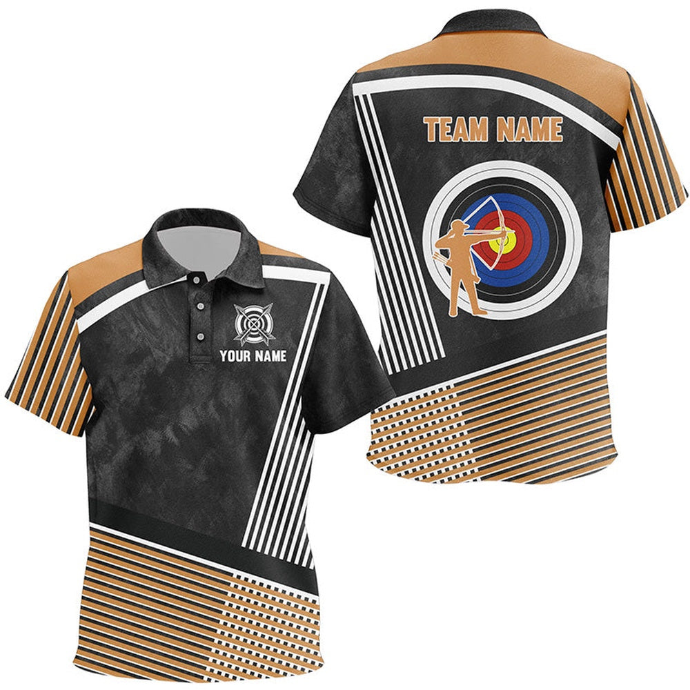 Personalized Archery Polo Shirts Custom Team Name Archery Jerseys Outfits, Archery Gifts, Archery Team Shirts, Custom Archery Shirts