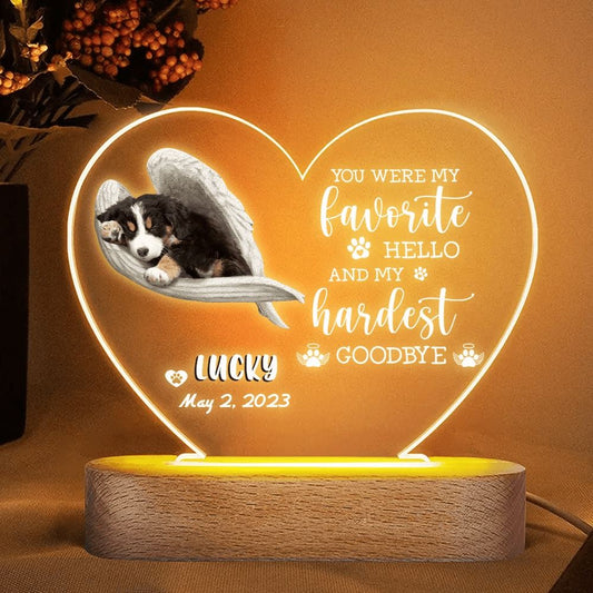 Personalized Bernese Mountain In The Angel Wings Night Light, Memorial Dog Gift, Gift For Dog Lovers, Mother's Day Led Light, Mom Gift