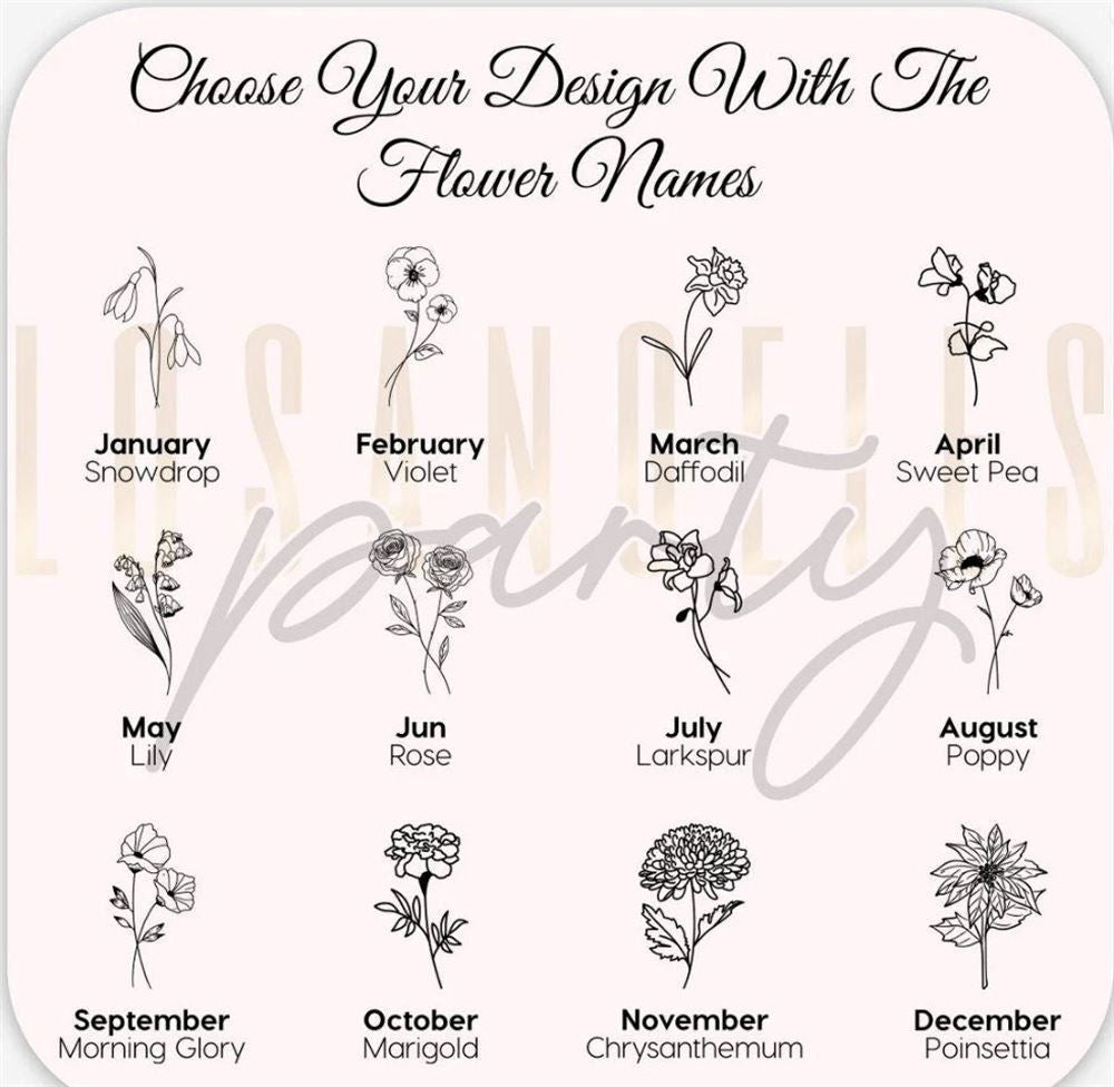 Personalized Birth Flower Jewelry Box, Mother's Day Jewelry Case