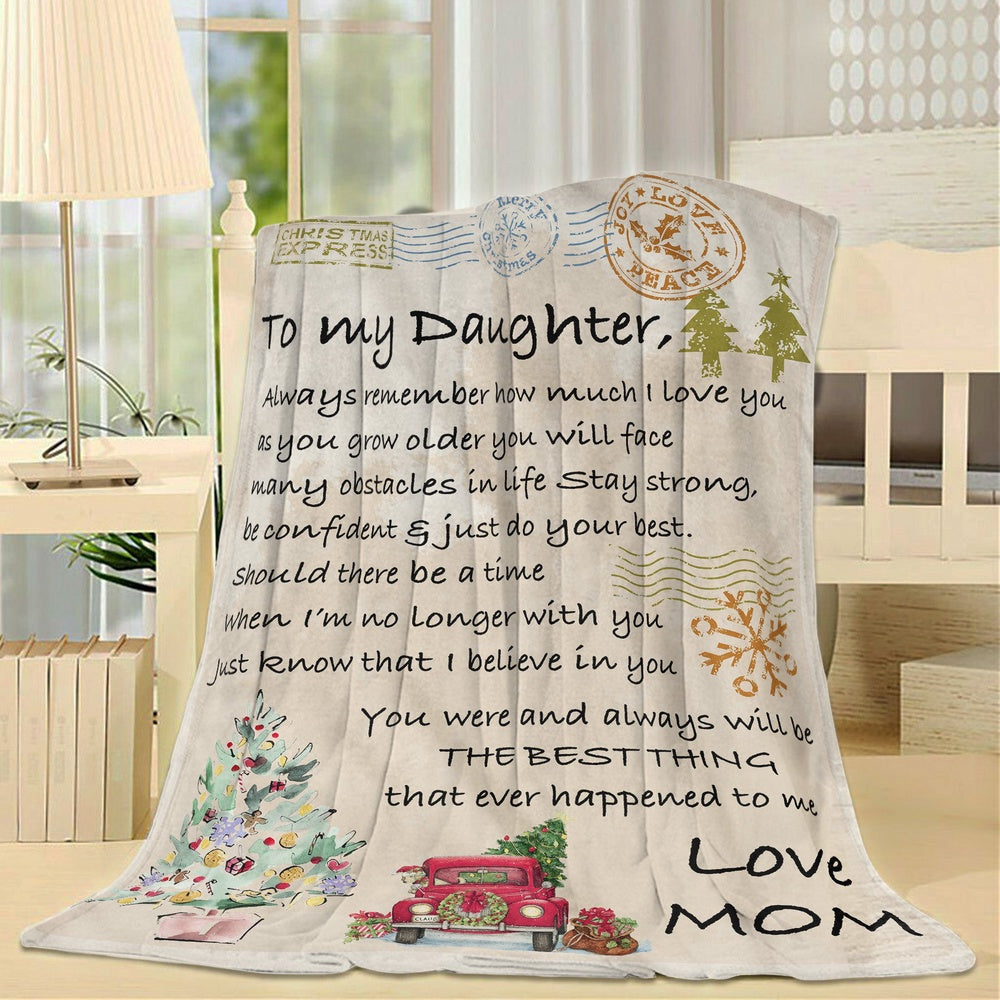 Personalized Blanket Birthday Gifts For Daughter, Mom And Daughter Gifts, I Love You Blanket, Christmas Blanket