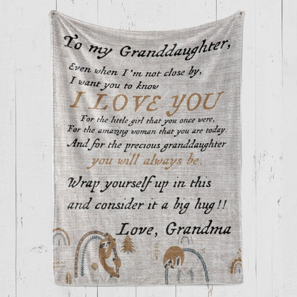 Personalized Blanket Gift For Granddaughter, Gifts For Granddaughter, I Love You Blanket, Christmas Blanket