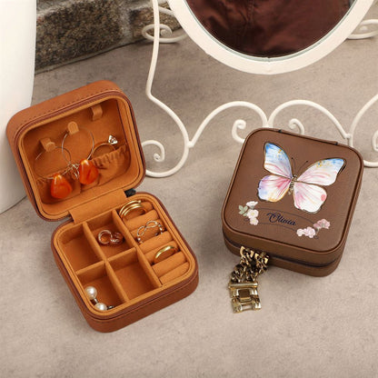 Personalized Butterfly Jewelry Holder, Custom Name Jewelry Box, Mother's Day Jewelry Case