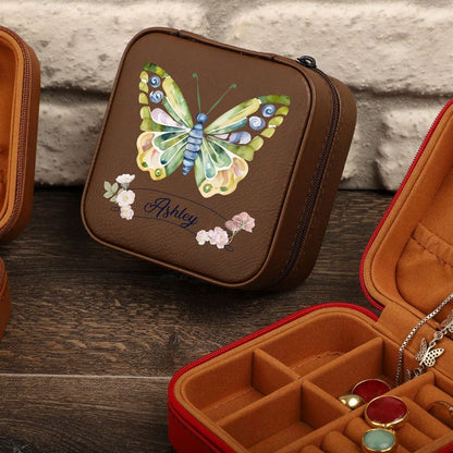 Personalized Butterfly Jewelry Holder, Custom Name Jewelry Box, Mother's Day Jewelry Case