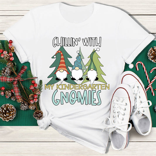 Personalized Chilling With My Beloved Gnomies T Shirt, Merry T Shirt, Unisex Christmas Shirts