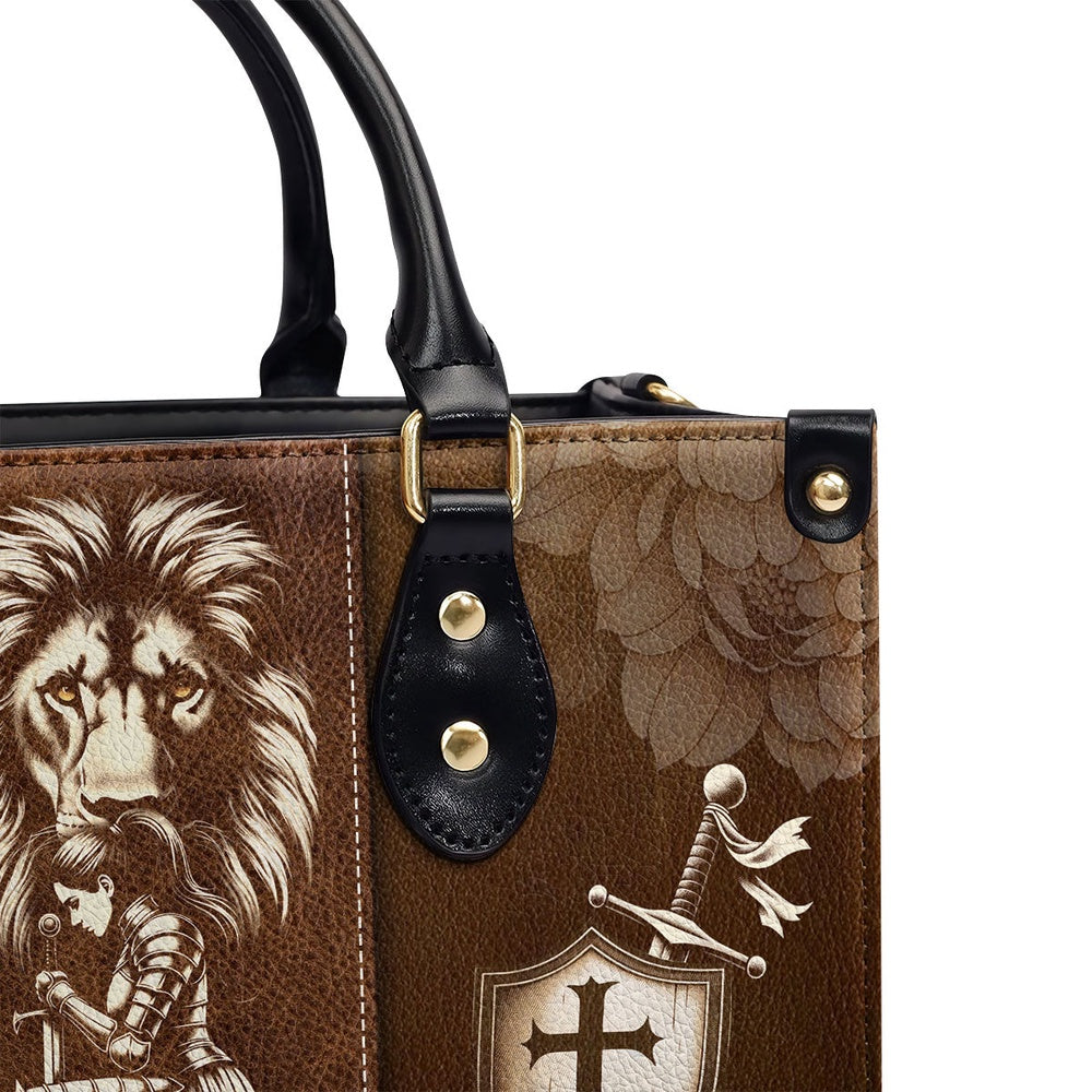 Personalized Christian Leather Bag, A Woman Of Faith Leather Handbag, Faith Handbag