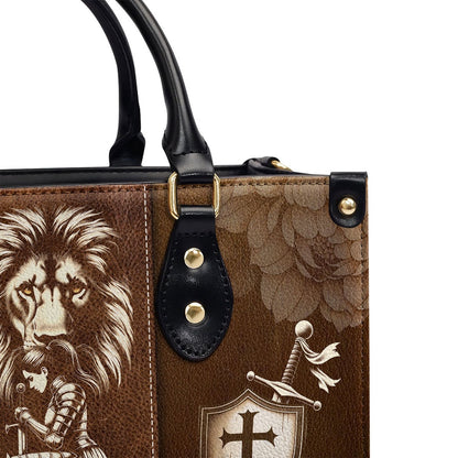 Personalized Christian Leather Bag, A Woman Of Faith Leather Handbag, Faith Handbag