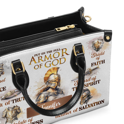 Personalized Christian Leather Bag, Armor Of God Leather Handbags, Faith Handbag