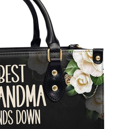 Personalized Christian Leather Bag, Best Grandma Hands Down Personalized Leather Handbag, Faith Handbag