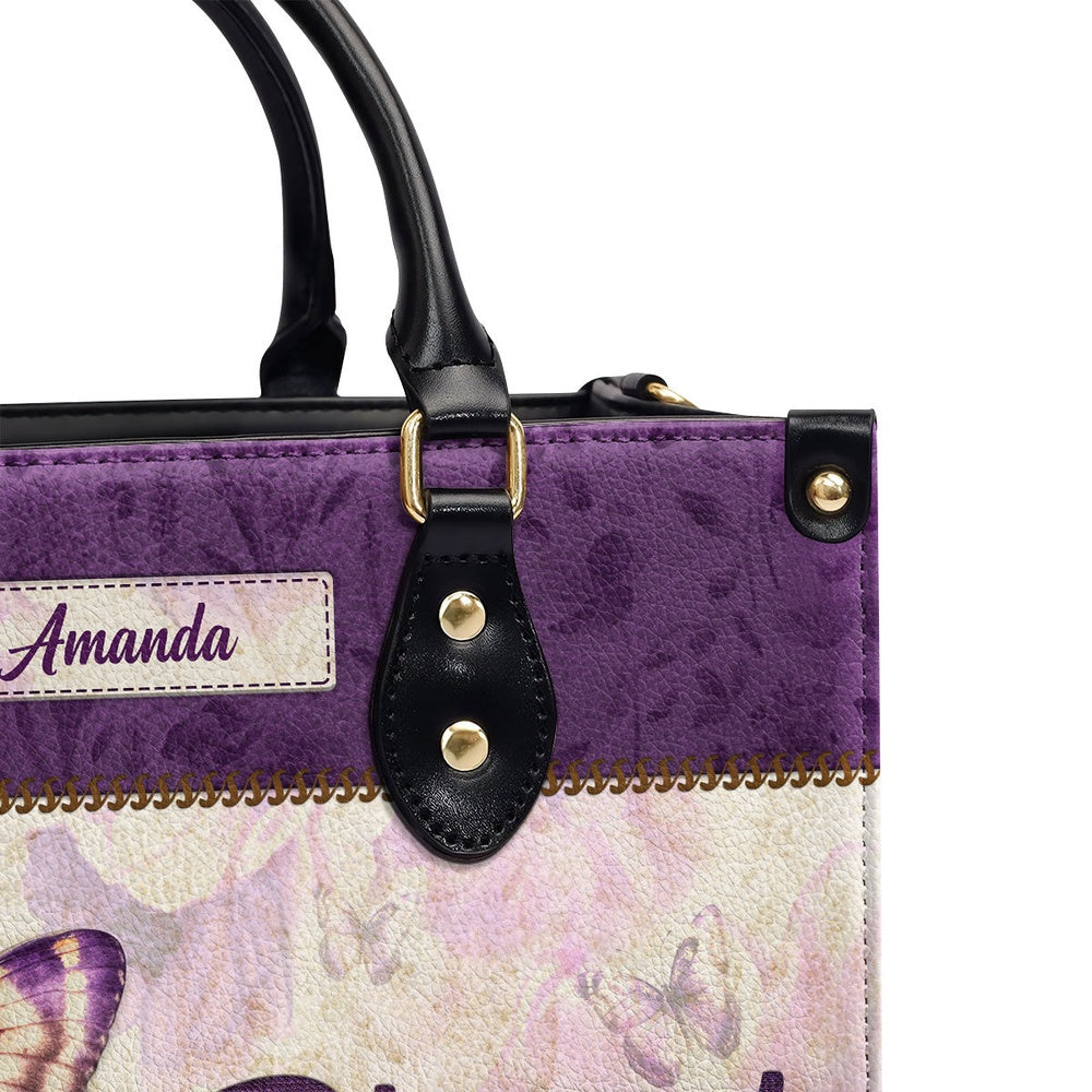 Personalized Christian Leather Bag, Blessed Is The One Who Trusts In The Lord Jeremiah 177 Leather Handbag, Faith Handbag