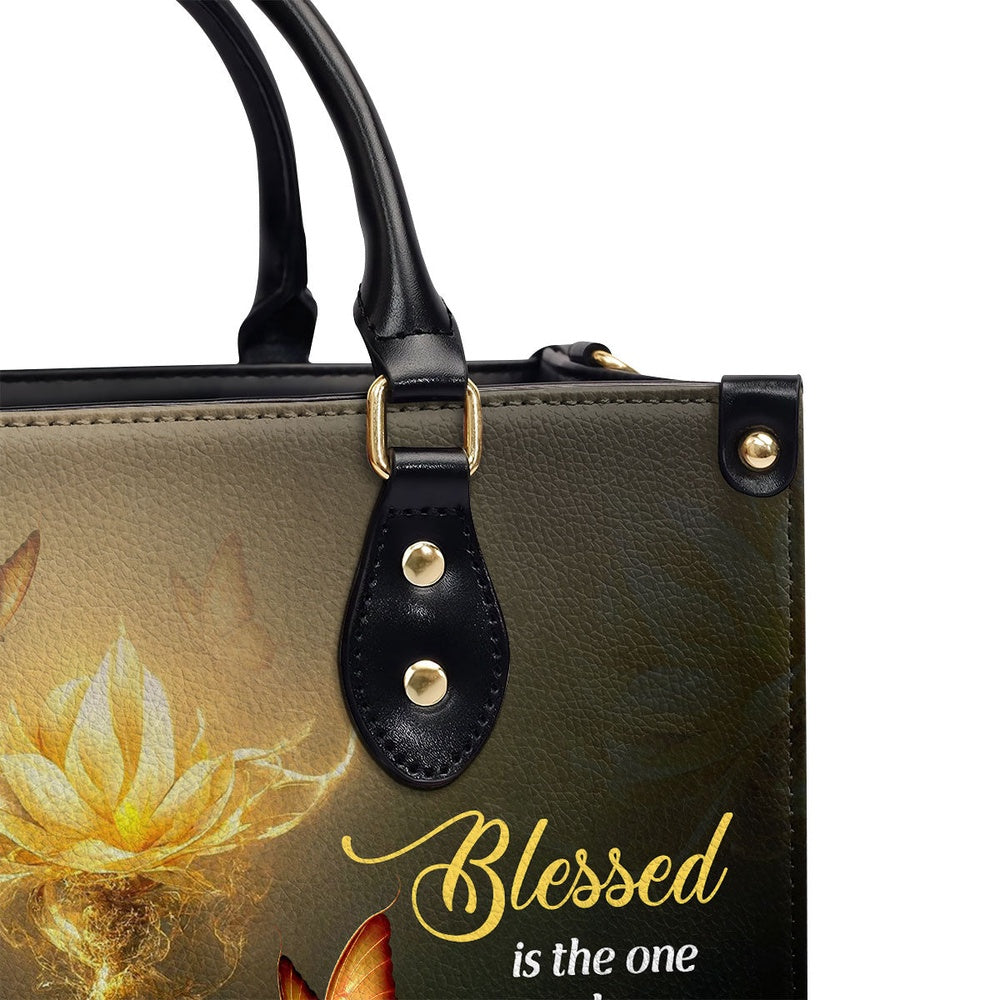 Personalized Christian Leather Bag, Blessed Is The One Who Trusts In The Lord Jeremiah 177 Leather Handbag, Spiritual Gift, Faith Handbag