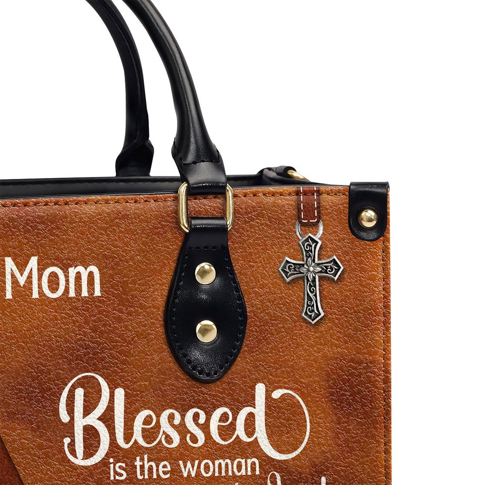 Personalized Christian Leather Bag, Blessed Is The Woman Who Trusts In The Lord - Special Personalized Leather Handbag, Faith Handbag