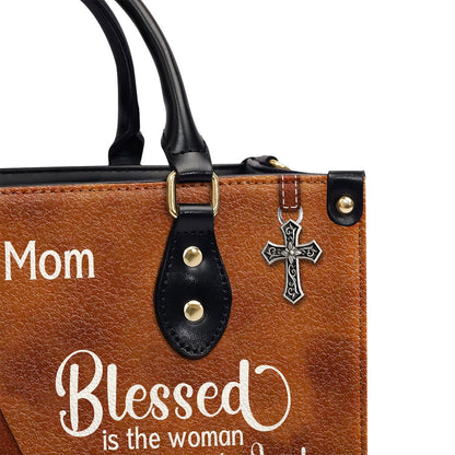 Personalized Christian Leather Bag, Blessed Is The Woman Who Trusts In The Lord - Special Personalized Leather Handbag, Faith Handbag