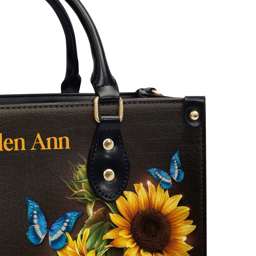 Personalized Christian Leather Bag, Delight Yourself In The Lord - Awesome Personalized Leather Handbag, Faith Handbag