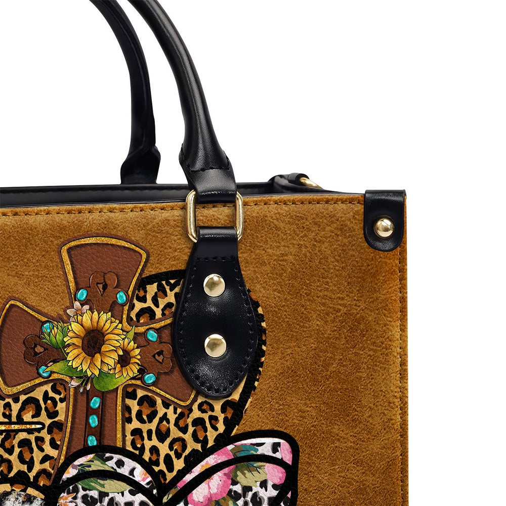 Personalized Christian Leather Bag, Faith Hope Love Leather Handbag, Faith Handbag