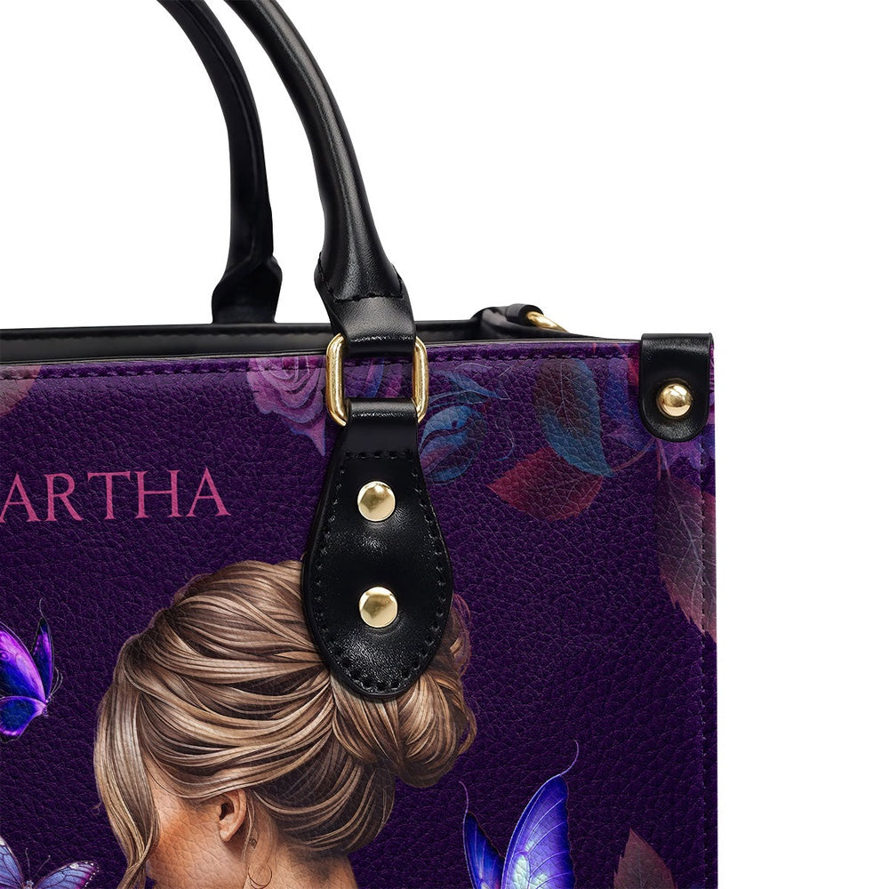 Personalized Christian Leather Bag, Fearfully and Wonderfully Made Leather Handbag, Faith Handbag