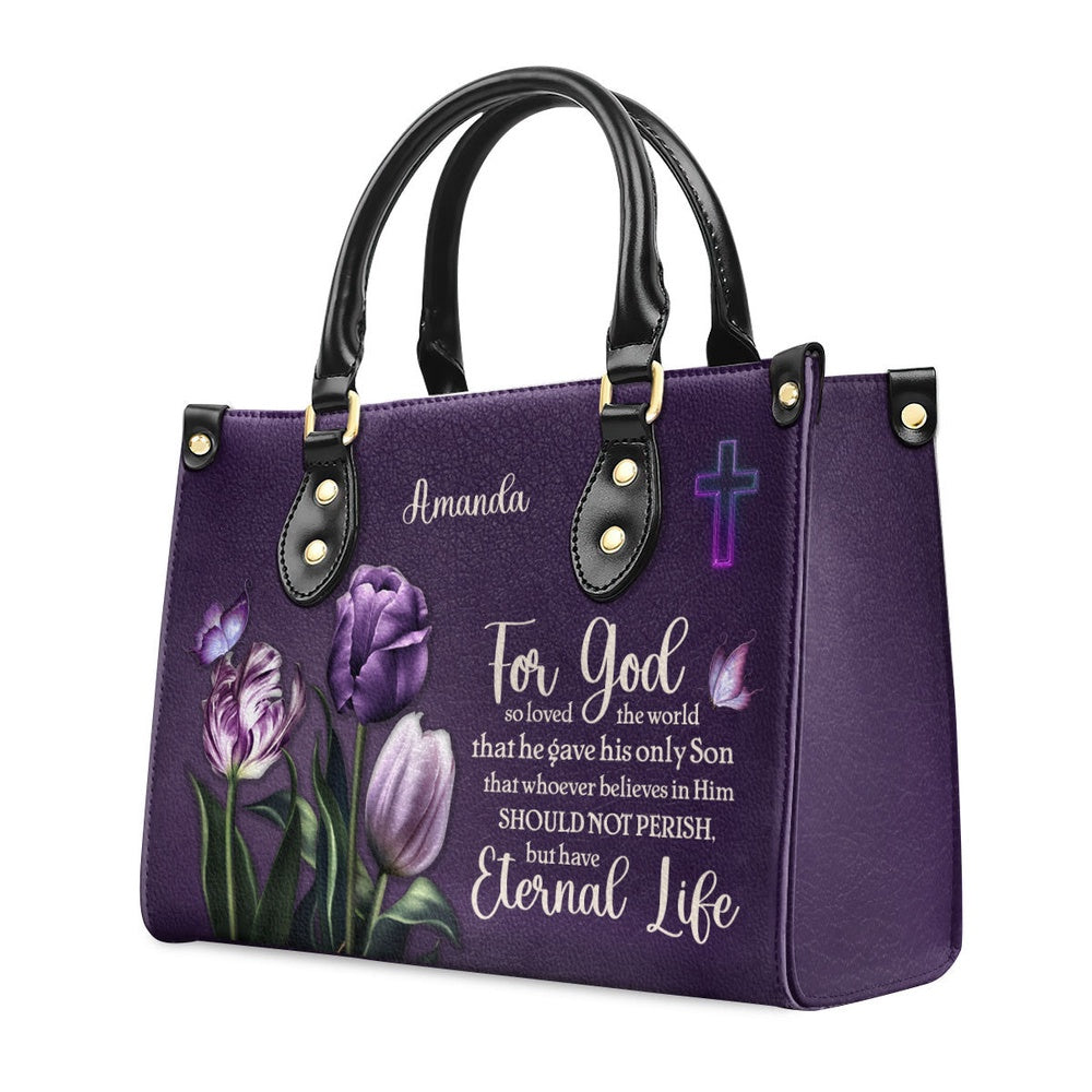 Personalized Christian Leather Bag, Gift For Women's Ministry Leather Handbag, Faith Handbag
