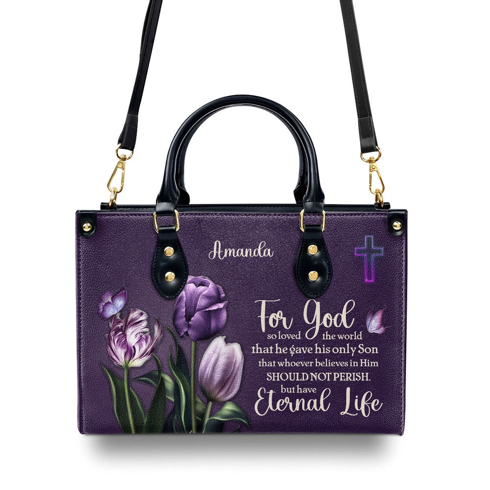 Personalized Christian Leather Bag, Gift For Women's Ministry Leather Handbag, Faith Handbag