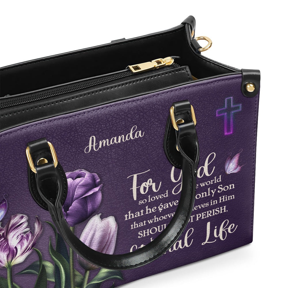 Personalized Christian Leather Bag, Gift For Women's Ministry Leather Handbag, Faith Handbag